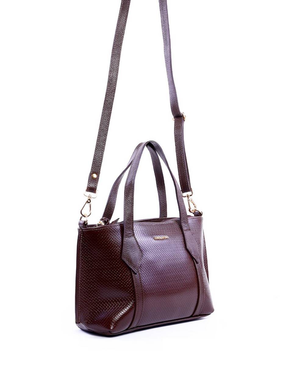 Bolsa Tote Alça Dupla Croco - Cacau BSI-6329 - CA