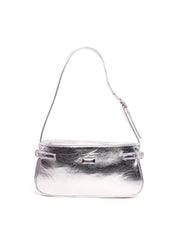 Bolsa Baguette com Detalhe de Cinto - Prata BSI-6151 - PT