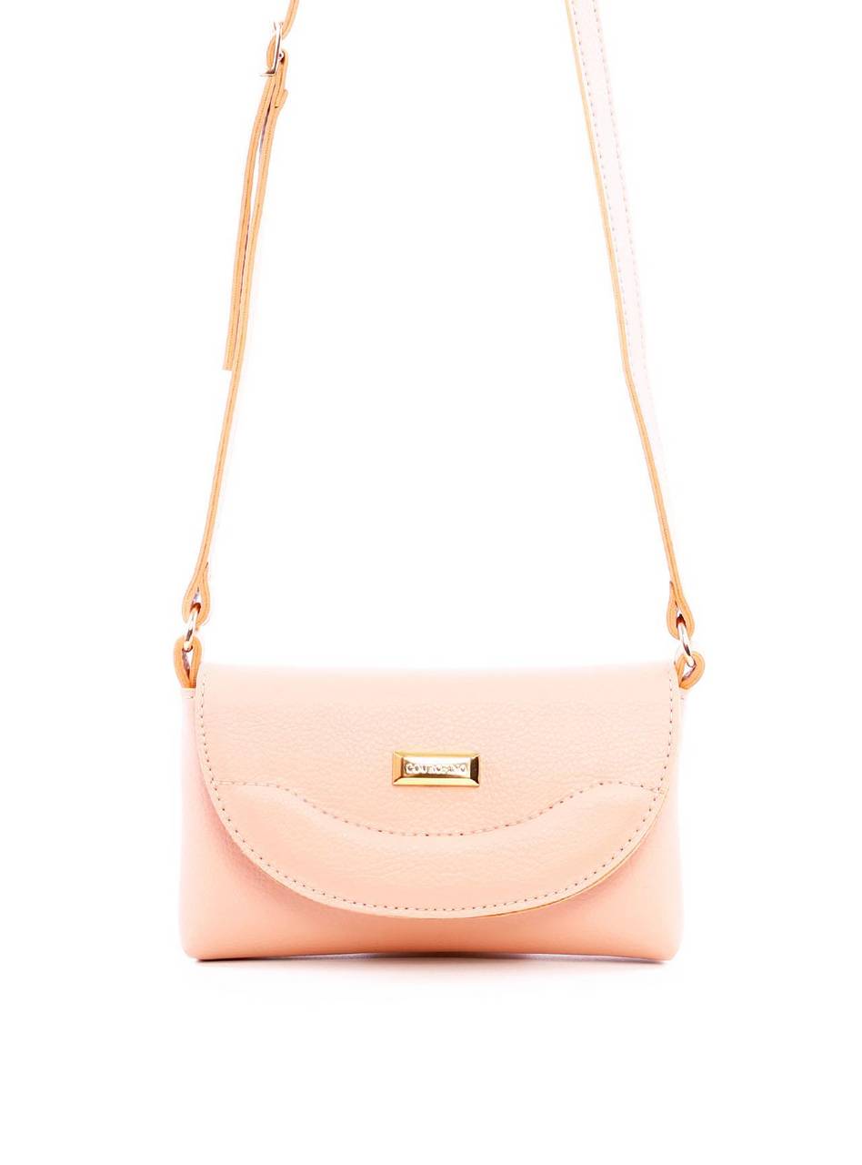 Bolsa Saddle Transversal com Fecho de Pressão - Nude BSI-5995 - NU