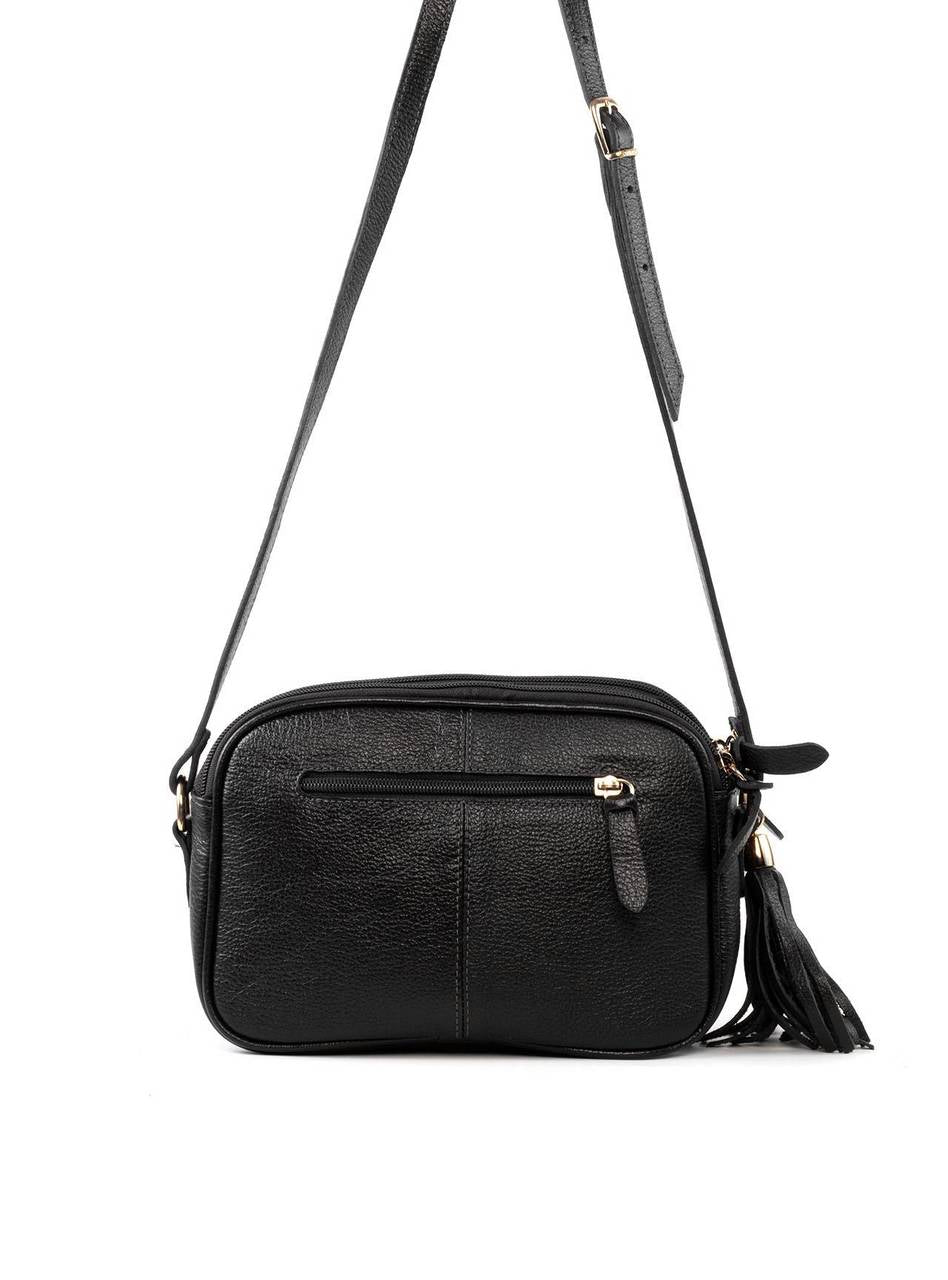 Bolsa Feminina Clutch Pequena Couro Preta BSI-5731 - PR