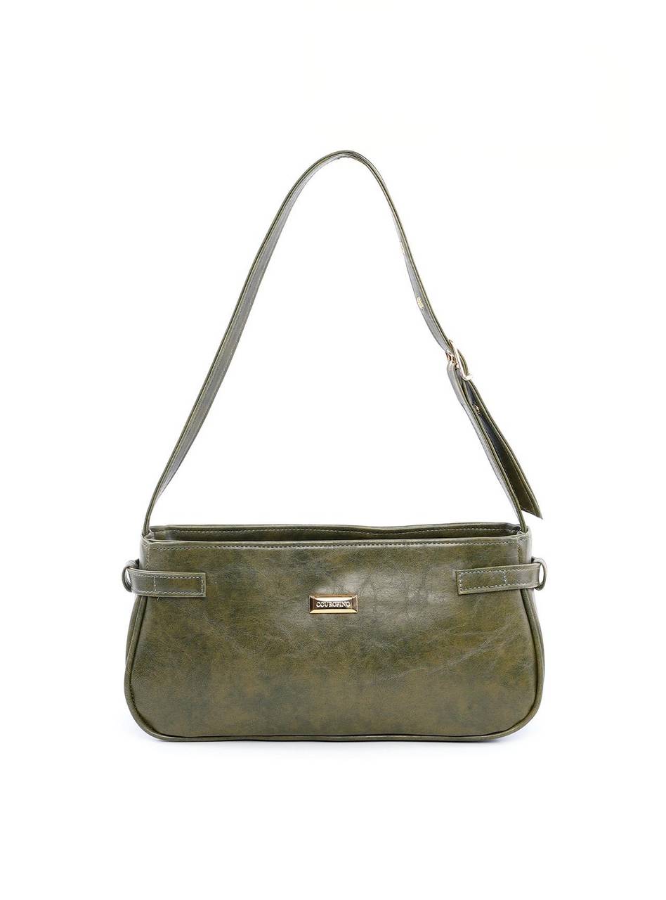 Bolsa Baguette com Detalhe de Cinto - Verde BSI-6151 - VD