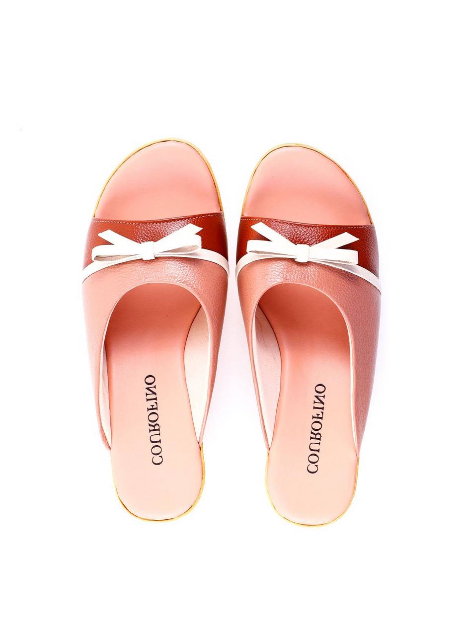 Tamanco Plataforma com Tira Larga e Laço - Castor e Nude SDI-11950- CSN