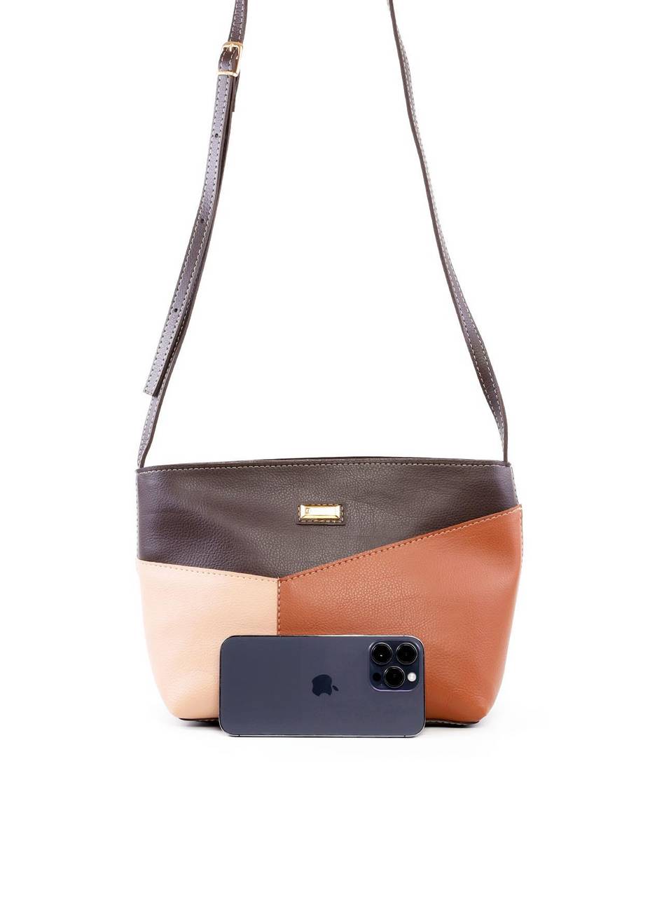 Bolsa Tote Transversal Retalhos - Cacau BSI-6458 - CA