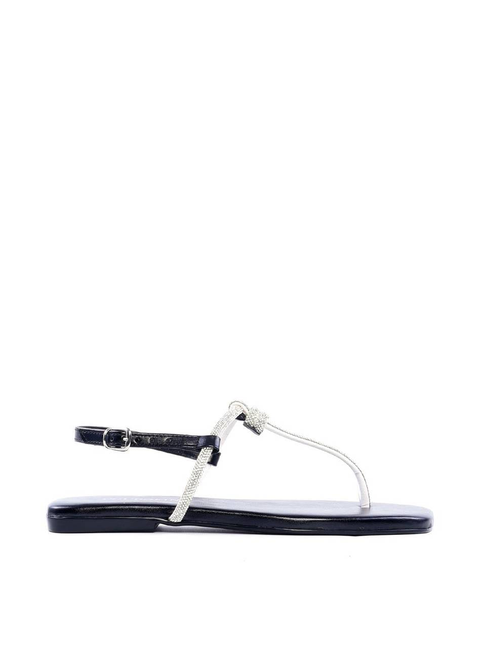 Rasteira de Dedo com Tira de Strass - Preta SDI-11828 - PR