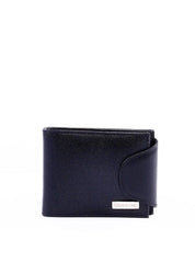 Carteira Masculina Clássica em Couro com Passante Redondo - Preta CAI-1008 - PR