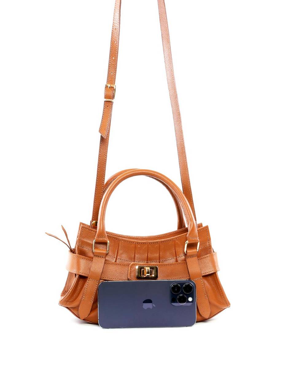 Bolsa Tote Média com Drapeado e Fecho Decorativo BSI-6492 - CS