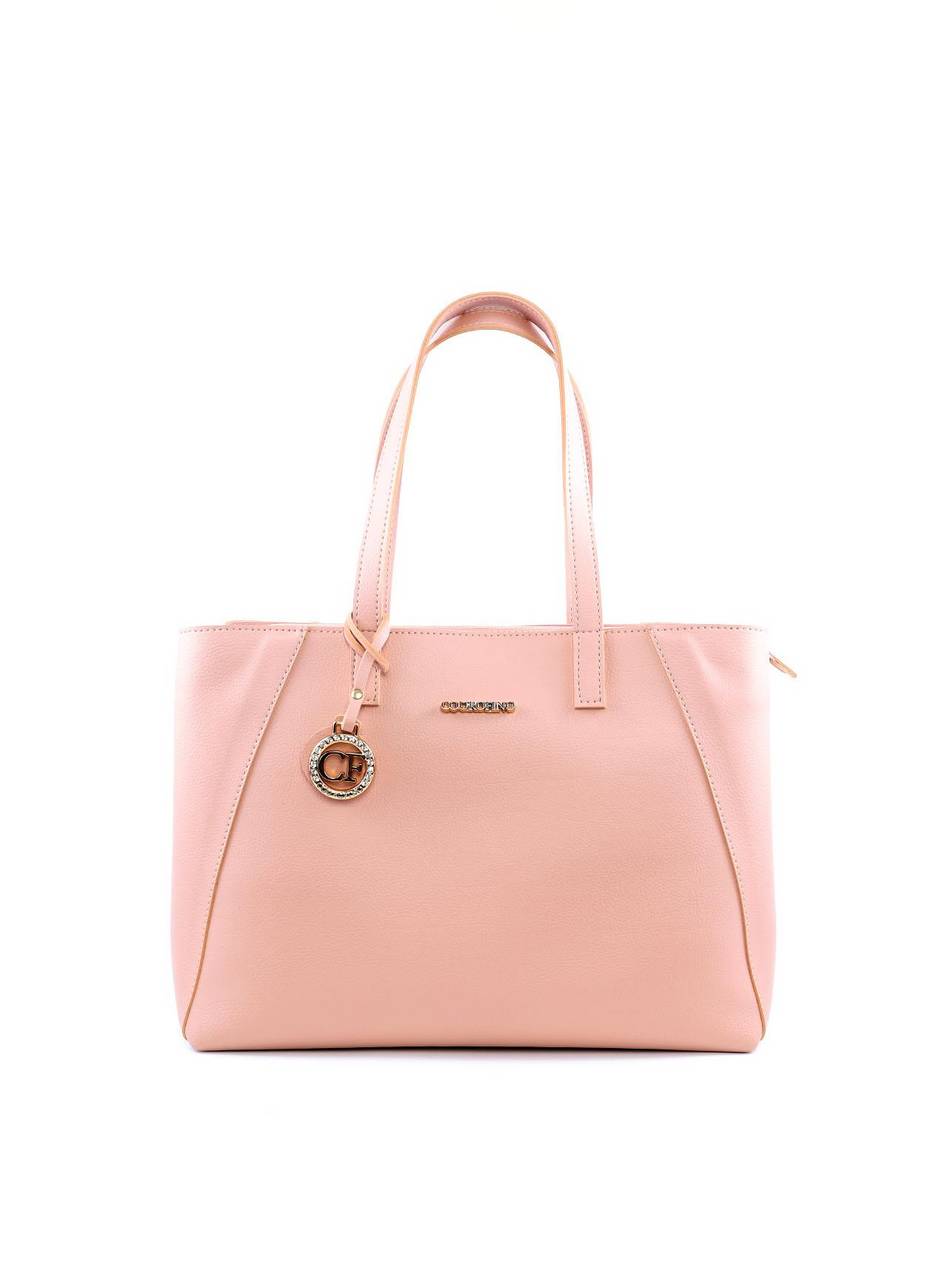 Bolsa Shopper com Charm de Strass - Nude BSI-6048 - NU