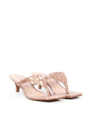 Tamanco de Dedo Kitten Heel - Animal Print SDI-12178AP
