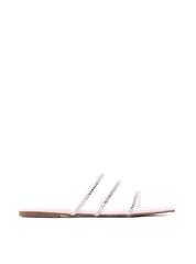 Sandália Rasteira com Strass Bico Folha SDI-12244 - FE