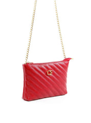 Bolsa Clutch em Matelassê com Alça de Corrente - Vermelha BSI-6270 - VE