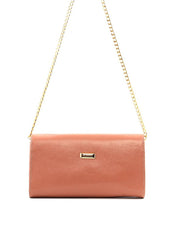 Bolsa Clutch Retangular Enfeite Flor Alça Corrente - Nude BSI-6372 - NU