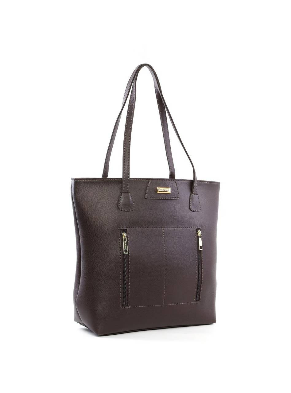 Bolsa Shopper com Detalhe de Costura - Cacau BSI-6412 - CA