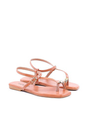 Rasteira de Dedo com Detalhe Ouro e Tiras Finas - Nude SDI-11780 - NU