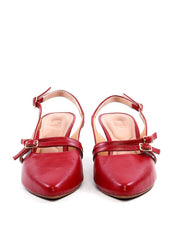 Scarpin Slingback com Fivelas Laterias - Vermelha SDI-11737 - VE