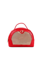 Necessaire Feminina Arredondada Detalhe Tela Frontal - Vermelha NSI-168 - VE