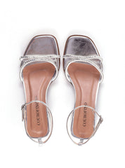 Sandália Salto Bloco Médio com Strass SDI-12245 - PT