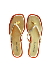 Rasteira de Dedo com Tiras Finas e Esferas - Ouro SDI-11973 - AU