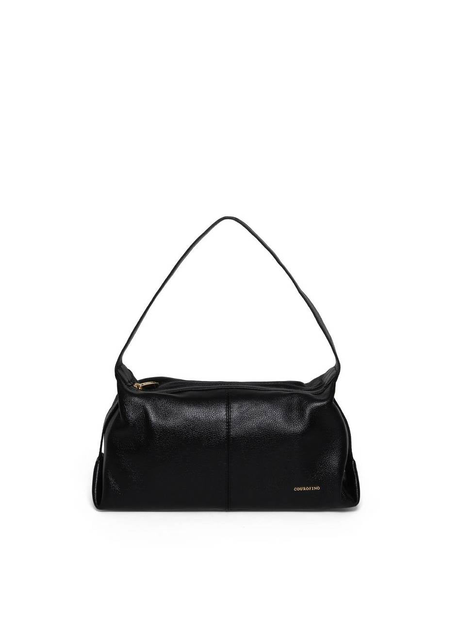 Bolsa Hobo Alça de Ombro Costura Central - Preta BSI-5969 - PR