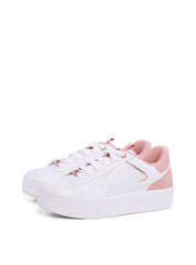 Tênis Feminino Casual Branco e Rosa em Sintético SP- 11850 - RS