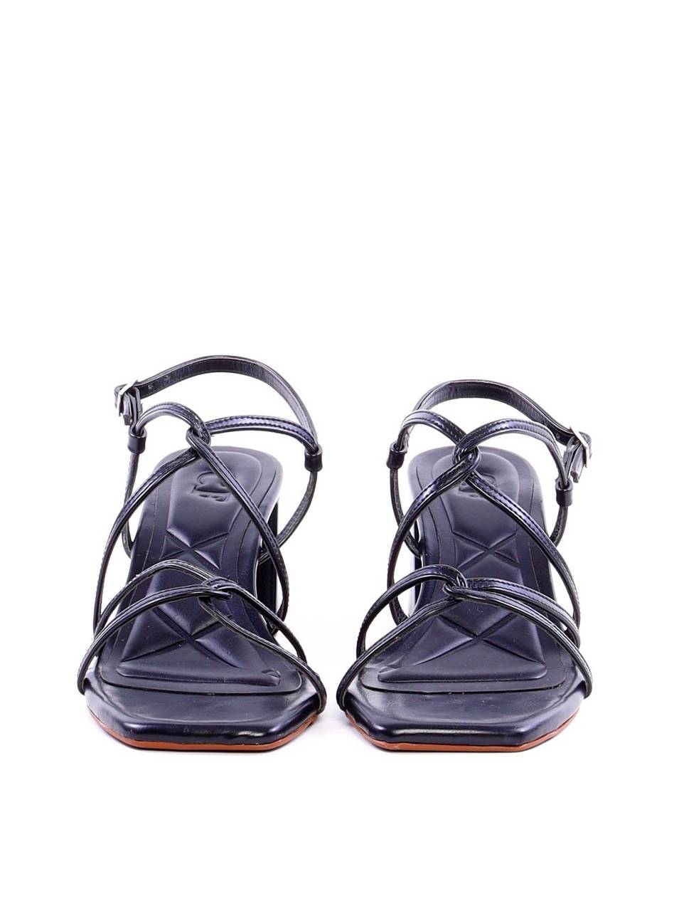 Sandália Bloco com Tiras Entrelaçadas - Preta SDI-11935 - PR