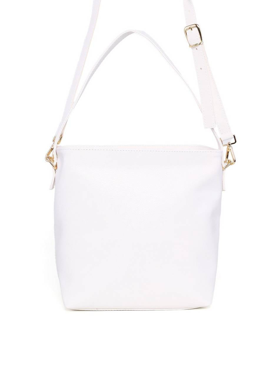 Bolsa Tote com Alça Dupla em Tressê - Branca BSI-6212 - BR