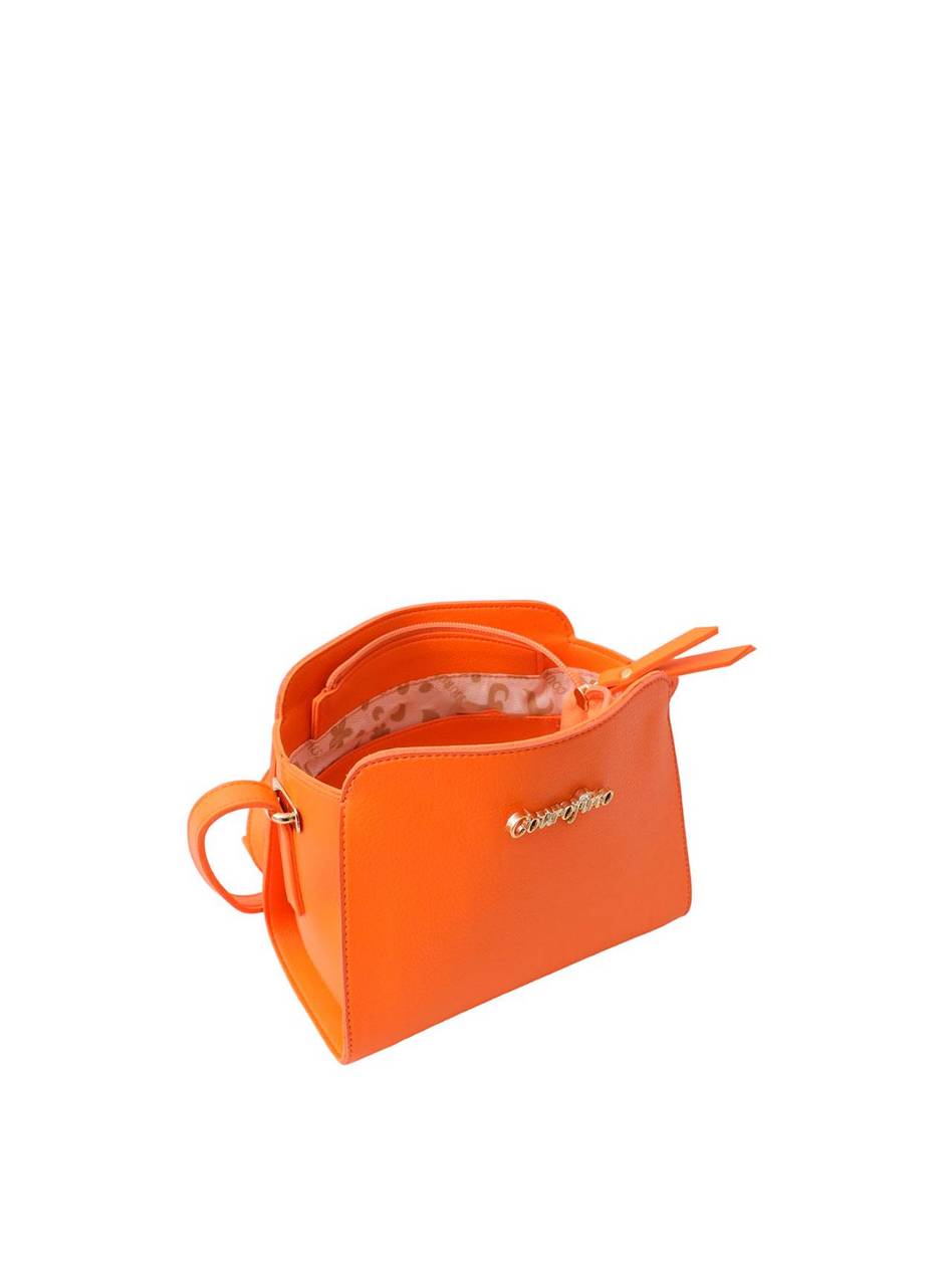 Bolsa Tote Transversal Tiracolo Florzinha Laranja BSI-4231 - LR