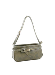 Bolsa Baguette com Detalhe de Cinto - Verde BSI-6151 - VD