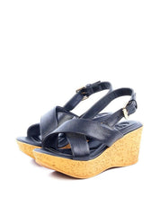 Sandália Plataforma com Tiras Largas - Preta SDI-11791 - PR