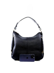 Bolsa Hobo Grande com Bolsos Frontais - Preta BSI-6468 - PR