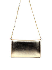 Bolsa Clutch Retangular com Alça de Corrente - Ouro BSI-6244 - AU