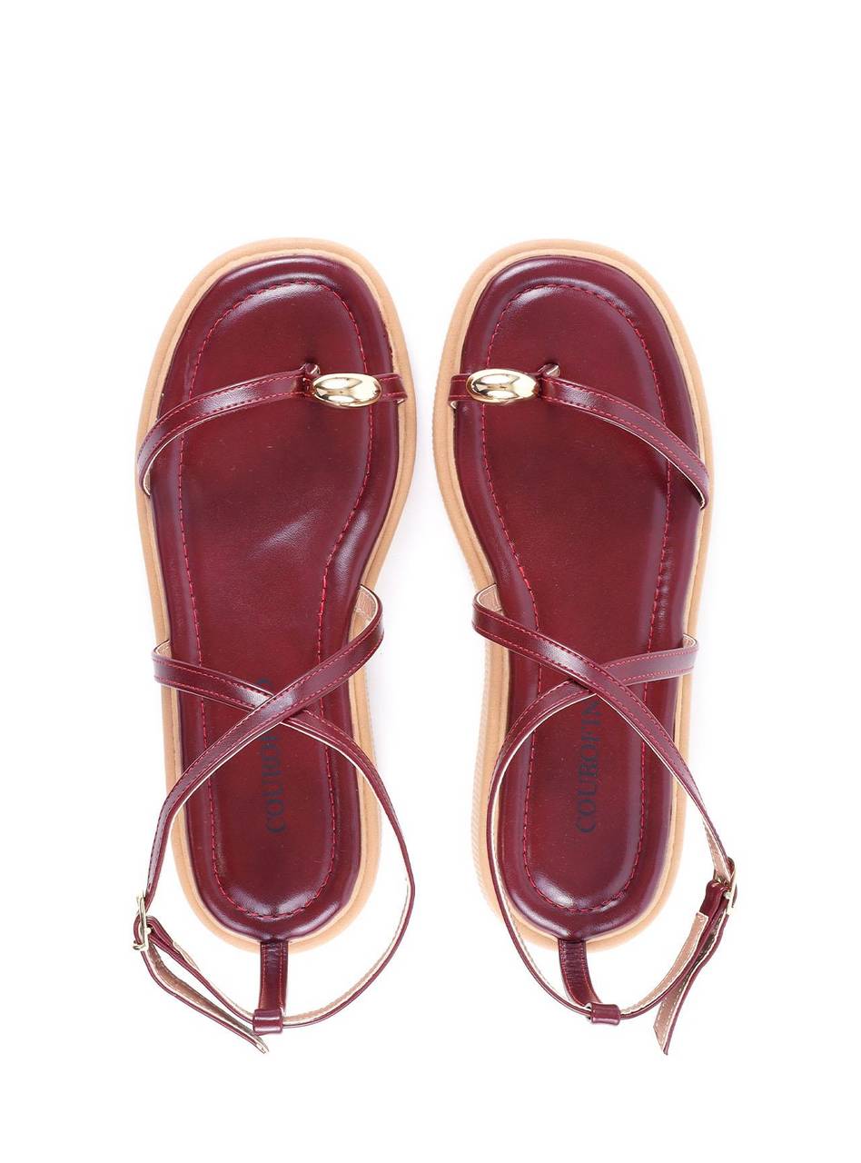 Papete de Dedo com Detalhe Dourado - Vinho SDI-11867 - VI