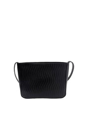 Bolsa Carteiro Transversal Bolso Externo Ziper Pequena Preta BSI-5192 - PR