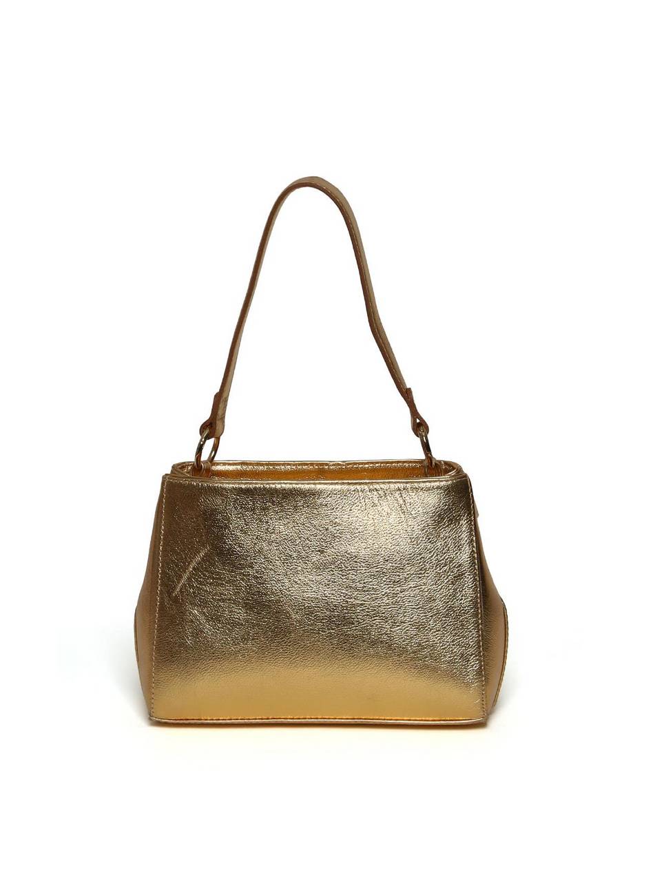 Bolsa Tote Detalhe de Cinto com Fecho Giratório - Ouro BSI-5992 - AU