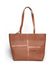 Bolsa Shopper Tiracolo Detalhes Tiras Zíper Puxador Castor BSI-5889 - CS