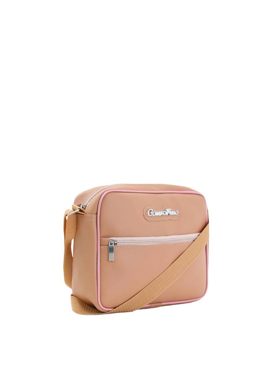 Bolsa Bag Transversal Alça Ziper Nude BSI-3939 - NU