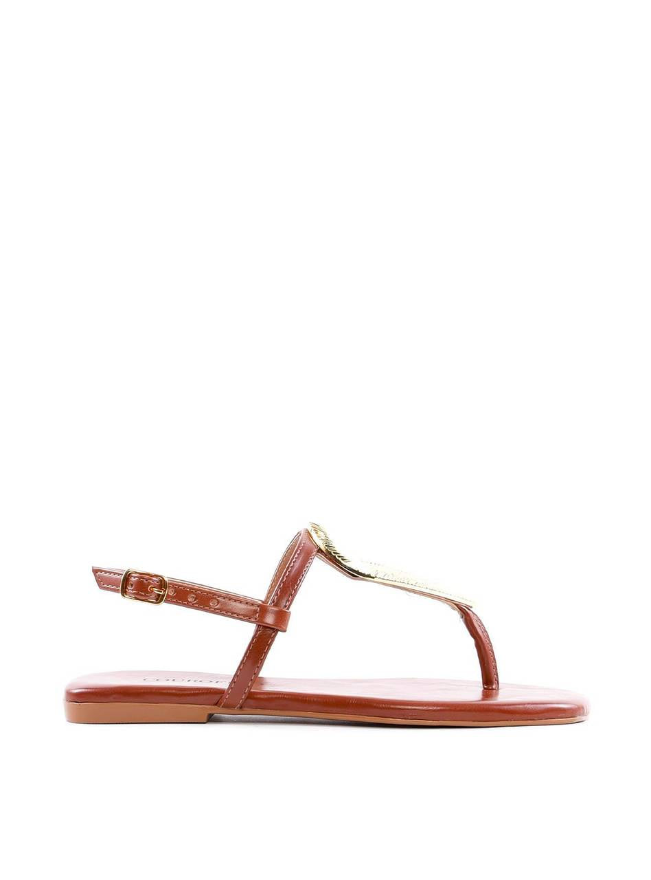Rasteira com Enfeite Dourado - Castor SDI-12090 - CS