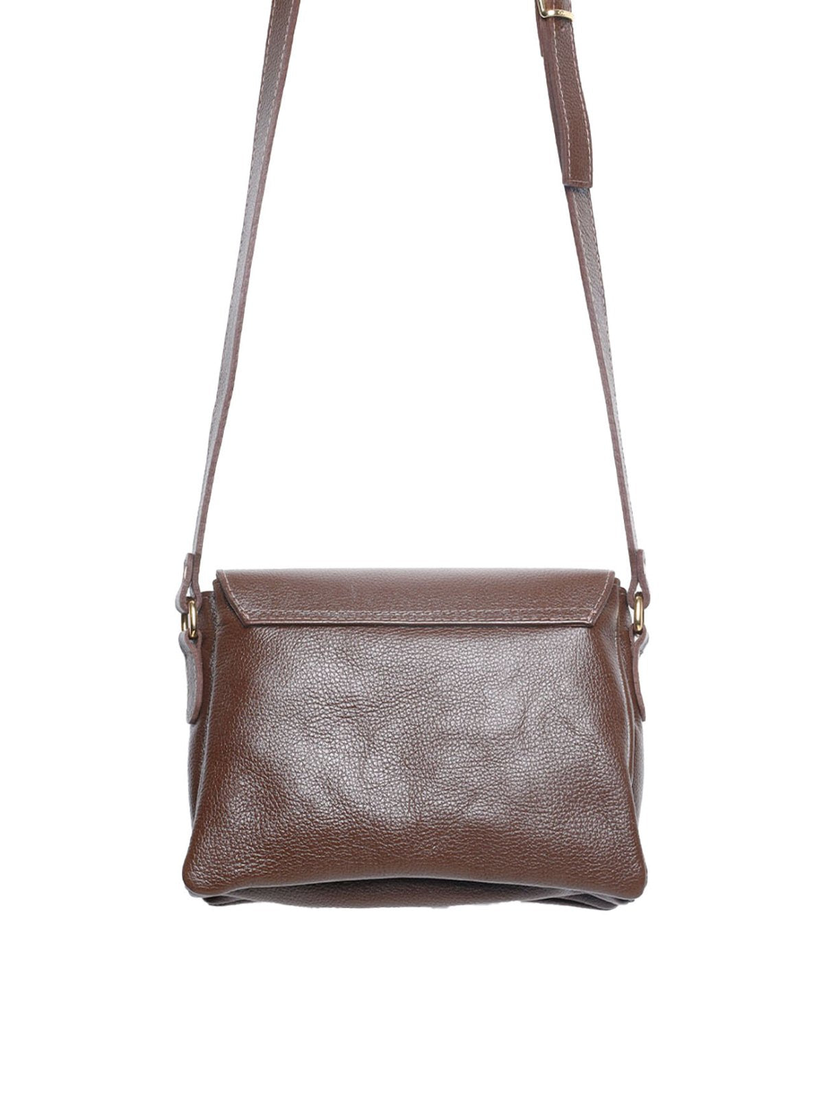 Bolsa Saddle Pequena Couro Alça Regulável Cacau BSI-5739 - CA