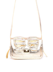 Bolsa Satchel Drapeado com Alça Dupla Removível - Ouro BSI-5933 - AU