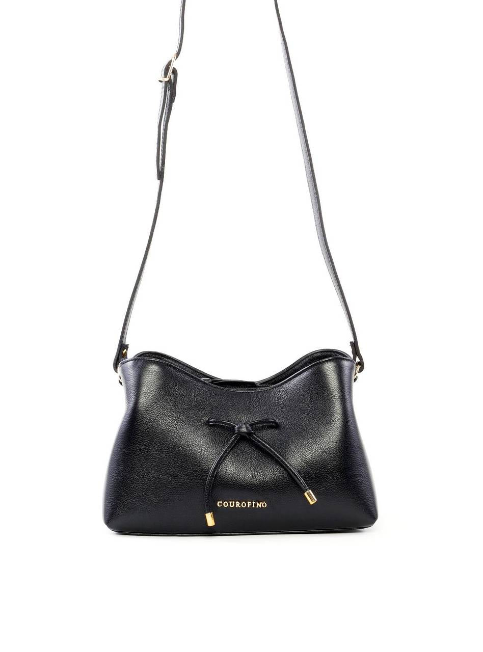 Bolsa Tote Pequena com Cordão - Preta BSI-6469 - PR