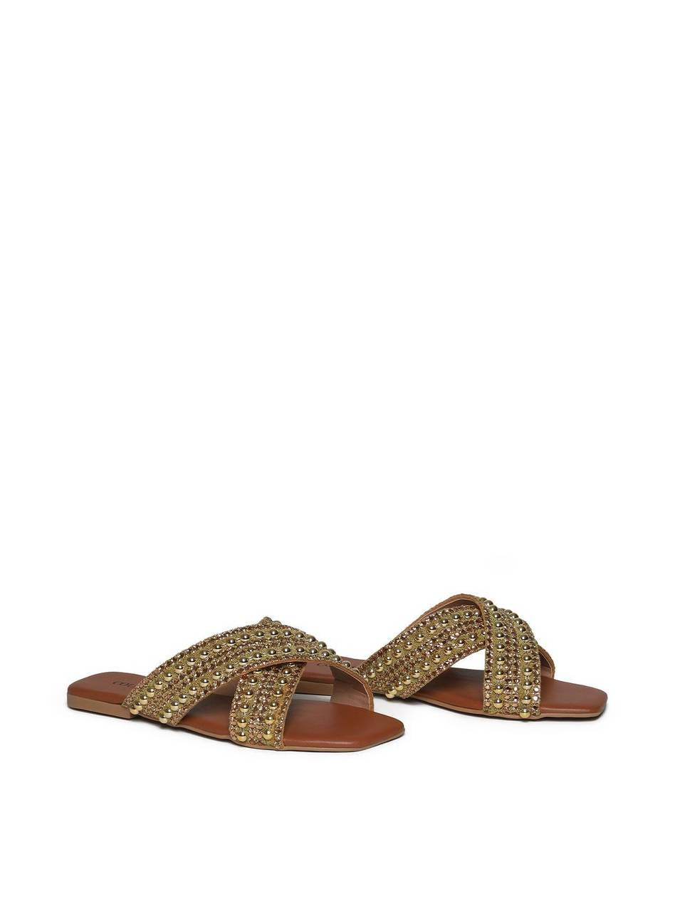 Sandália Feminina Mulle Couro Salto Alto - Castor SDI-11617 - CS