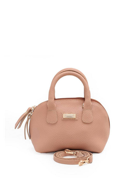 Bolsa Tote Pequena Lisa Transversal Nude BSI-5185 - NU