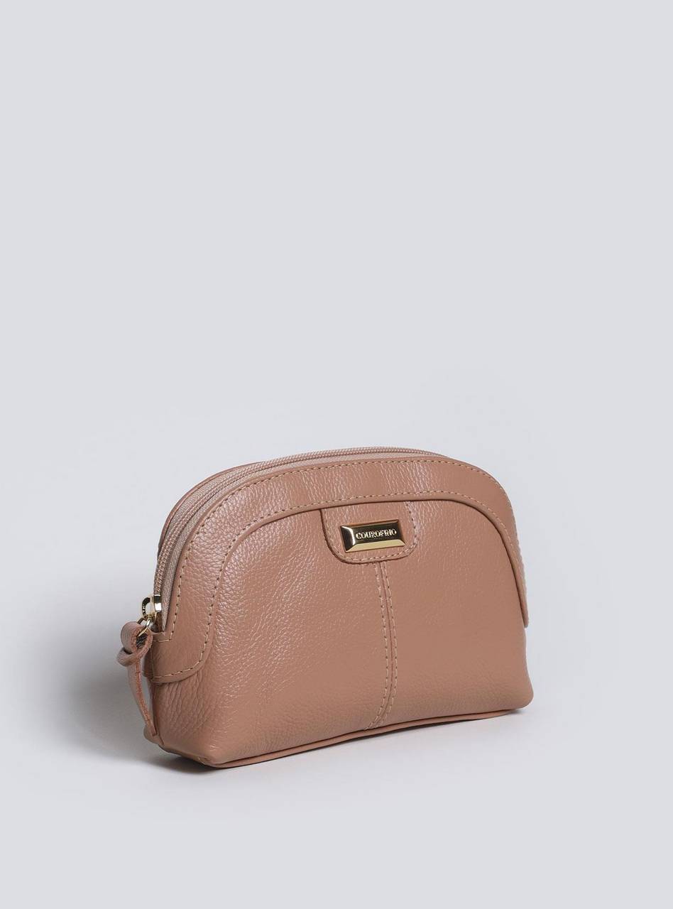 Necessaire Feminina Couro Meia Lua Nude NSI-140 - NU