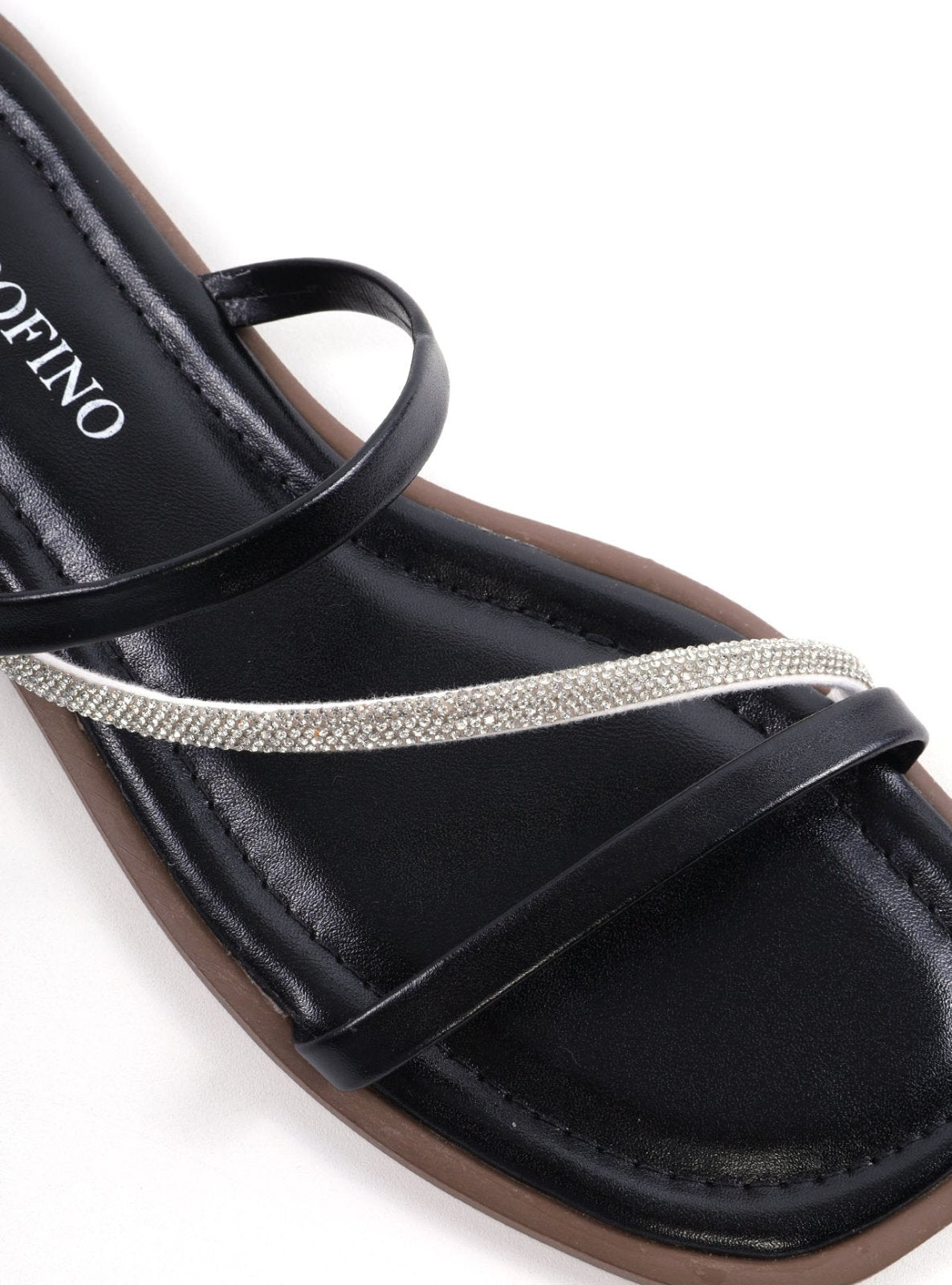 Rasteira Tiras Finas com Strass SDI-12255 - PR