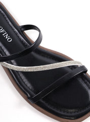 Rasteira Tiras Finas com Strass SDI-12255 - PR