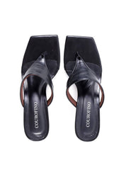 Tamanco de Dedo Kitten Heel Salto - Preto SDI-12178 - PR
