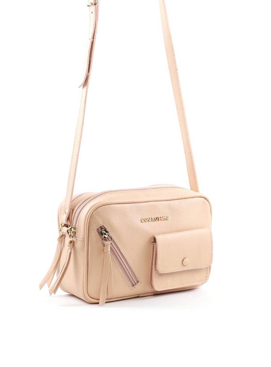 Bolsa Bag Transversal com Bolso Frontal - Nude BSI-6427 - NU