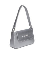 Bolsa Clutch Mão Pequena Prata BSI-5768 - PT