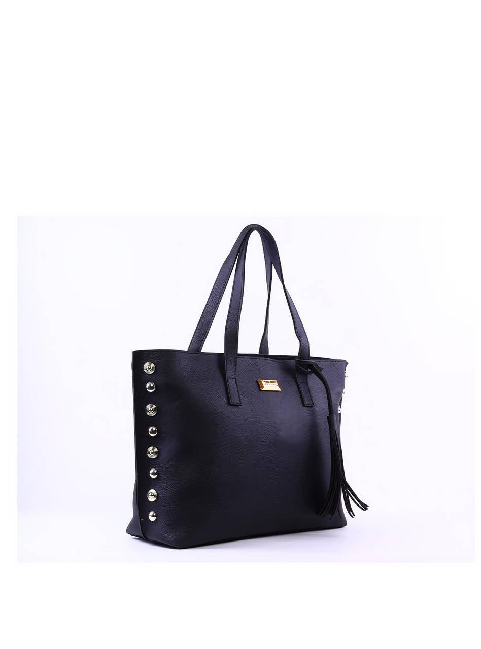 Bolsa Shopper com Barbicacho e Esferas - Preta BSI-6369 - PR