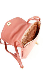 Bolsa Satchel Transversal com Fecho Giratório - Nude BSI-6356 - NU