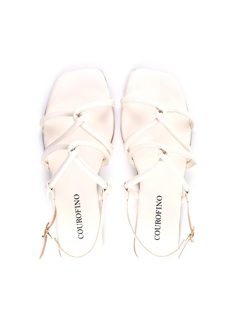 Rasteira Tiras Boleadas Entrelaçadas - Fenno SDI-11990 - FE